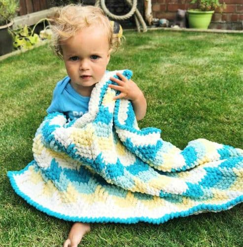 TWF Apache Tears & Striped Blanket Crochet Pattern in Dreamscape Chunky 401P PDF DOWNLOAD