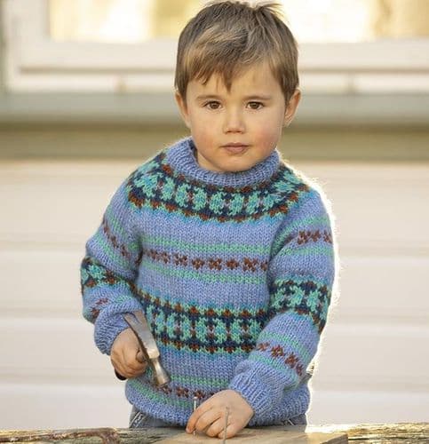 Viking Yarn Boys Sweater Knitting Pattern in Viking Wool 2602-7bP PDF DOWNLOAD