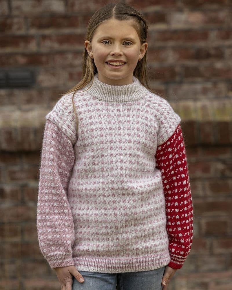 Viking Yarn Girls Sweater Knitting Pattern in Idun 10-6bP PDF DOWNLOAD
