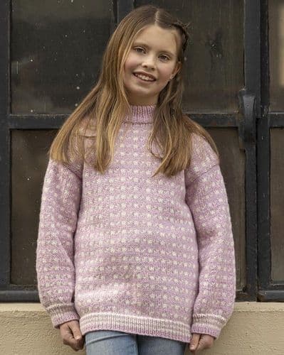 Viking Yarn Girls Sweater Knitting Pattern in Idun 10-6cP PDF DOWNLOAD