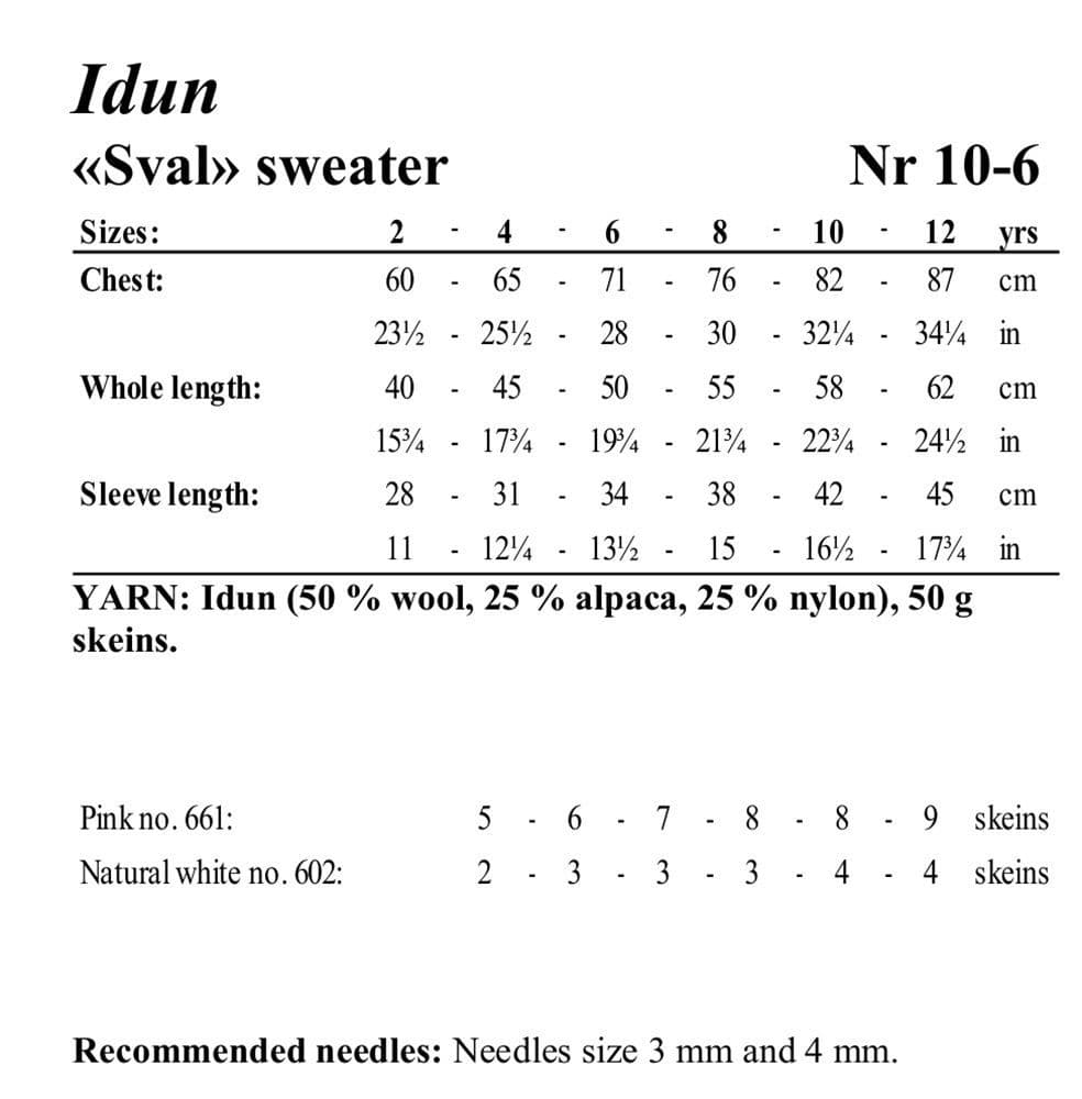 Viking Yarn Girls Sweater Knitting Pattern in Idun 10-6cP PDF DOWNLOAD