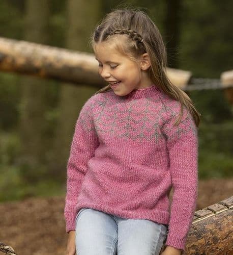Viking Yarn Girls Sweater Knitting Pattern in Viking Wool 2332-11aP PDF DOWNLOAD