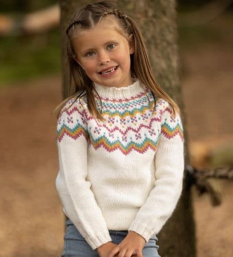 Viking Yarn Girls Sweater Knitting Pattern in Viking Wool 2332-1aP PDF DOWNLOAD