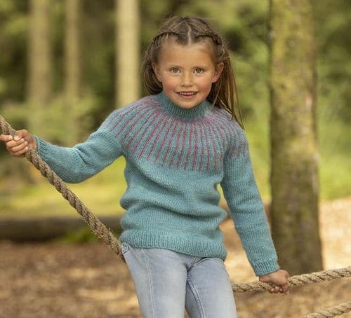 Viking Yarn Girls Sweater Knitting Pattern in Viking Wool 2332-2aP PDF DOWNLOAD