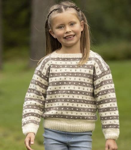 Viking Yarn Girls Sweater Knitting Pattern in Viking Wool 2332-5aP PDF DOWNLOAD
