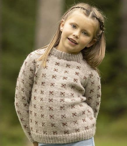 Viking Yarn Girls Sweater Knitting Pattern in Viking Wool 2332-7aP PDF DOWNLOAD