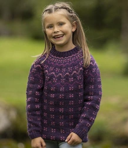 Viking Yarn Girls Sweater Knitting Pattern in Viking Wool 2332-8bP PDF DOWNLOAD