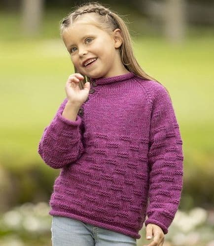 Viking Yarn Girls Sweater Knitting Pattern in Viking Wool 2332-9P PDF DOWNLOAD