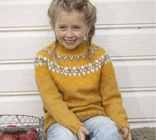Viking Yarn Girls Sweater Knitting Pattern in Viking Wool 2602-1aP PDF DOWNLOAD
