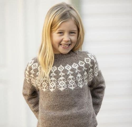 Viking Yarn Girls Sweater Knitting Pattern in Viking Wool 2602-6P PDF DOWNLOAD