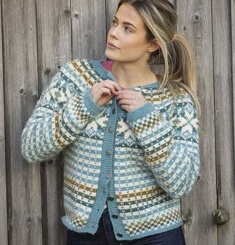 Viking Yarn Ladies Cardigan Knitting Pattern in Viking Wool 2601-3P PDF DOWNLOAD