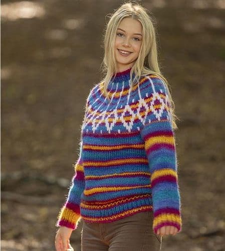 Viking Yarn Ladies Sweater Knitting Pattern in Naturgarn Chunky 2432-3bP PDF DOWNLOAD