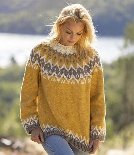 Viking Yarn Ladies Sweater Knitting Pattern in Viking Wool 2330-2bP PDF DOWNLOAD