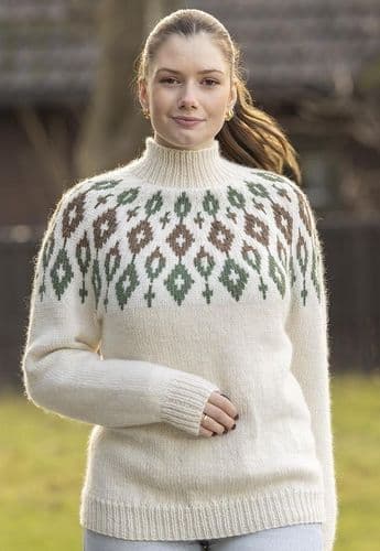 Viking Yarn Ladies Sweater Knitting Pattern in Viking Wool 2502-11P PDF DOWNLOAD