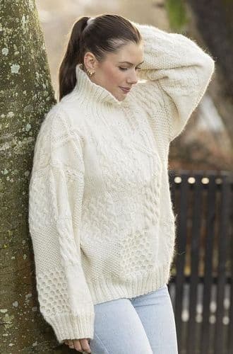 Viking Yarn Ladies Sweater Knitting Pattern in Viking Wool 2502-12P PDF DOWNLOAD