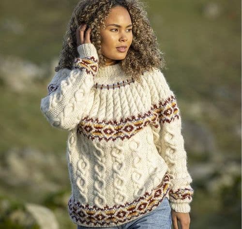 Viking Yarn Ladies Sweater Knitting Pattern in Viking Wool 2601-4P PDF DOWNLOAD