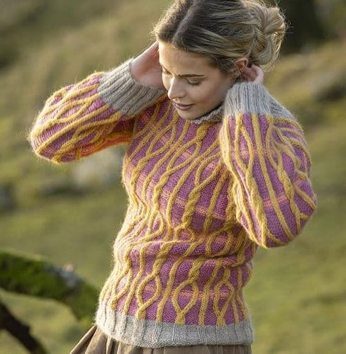 Viking Yarn Ladies Sweater Knitting Pattern in Viking Wool 2601-6P PDF DOWNLOAD