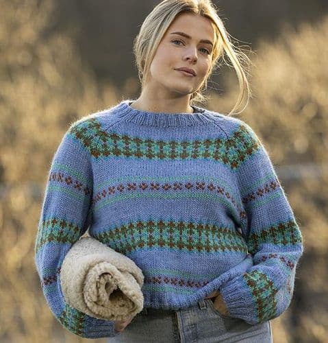Viking Yarn Ladies Sweater Knitting Pattern in Viking Wool 2601-7bP PDF DOWNLOAD