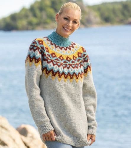 Viking Yarn Ladies / Mens Sweater Knitting Pattern in Viking Wool 2329-1P PDF DOWNLOAD
