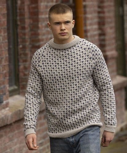 Viking Yarn Mens Sweater Knitting Pattern in Idun 10-7aP PDF DOWNLOAD