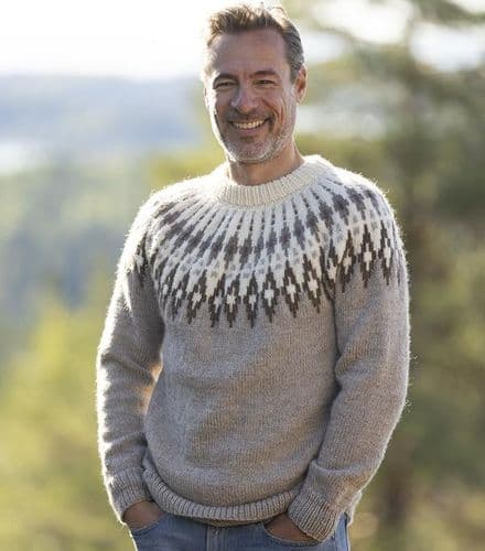 Viking Yarn Mens Sweater Knitting Pattern in Viking Wool 2330-5P PDF DOWNLOAD