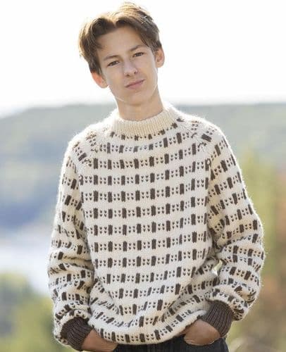 Viking Yarn Mens Sweater Knitting Pattern in Viking Wool 2330-8P PDF DOWNLOAD
