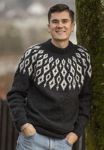 Viking Yarn Mens Sweater Knitting Pattern in Viking Wool 2502-11aP PDF DOWNLOAD