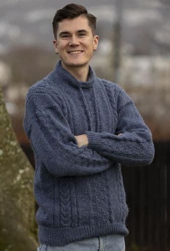 Viking Yarn Mens Sweater Knitting Pattern in Viking Wool 2502-3P PDF DOWNLOAD