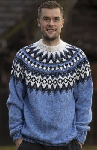 Viking Yarn Mens Sweater Knitting Pattern in Viking Wool 2502-4P PDF DOWNLOAD