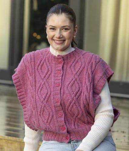 Viking Yarn Ladies Vest Knitting Pattern in Viking Wool 2502-8P PDF DOWNLOAD